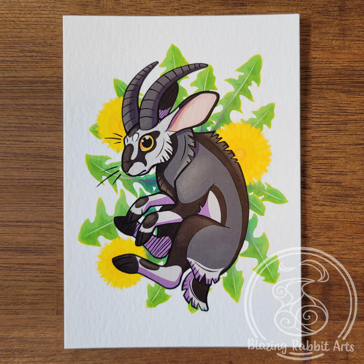 Illustration of a Gemsbok Jackalope printed as an illustration.